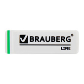 Ластик Brauberg Line, 57х18х8 мм, белый, прямоугольный, скошенные края, 221036 Ластик Brauberg Line, 57х18х8 мм, белый, прямоугольный, скошенные края, 221036