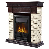  Портал Firelight Bricks Classic 16" камень бежевый, шпон темный дуб 104х99х29,5 