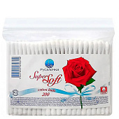 Ватные палочки Русалочка Super Soft пакет 200шт Ватные палочки Русалочка Super Soft пакет 200шт
