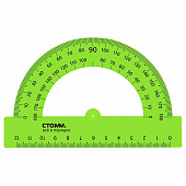  Транспортир 12см 180" НЕОН Cristal проз. 4цв. (20/100) /ТР310/ 