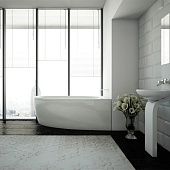  Ванна акриловая Дива 1700х900х630 правая без каркаса Aquatek 