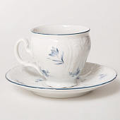  Чашка 170 мл с блюдцем 140 мм Bernadotte  декор "Синие мелкие цветы" БЕР0225 