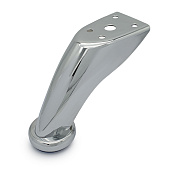  Опора для мягкой мебели h-90мм, с изгибом, хром 