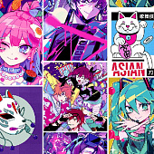  Обои 1.06х10м Anime арт.88191-10 фиолетовый /Ateliero 
