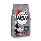 Сухой корм для собак AlphaPet WOW Superpremium, для средних пород, 2 кг, говядина и сердце, 120300
