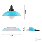 Ночник Лампа LED АААх3 голубой /ЭРА 