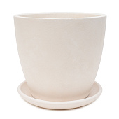  Горшок Замша №6. 8л, белый бутон 