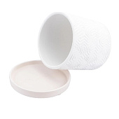 Горшок Тринити №2. 1,8л, белый цилиндр Горшок Тринити №2. 1,8л, белый цилиндр