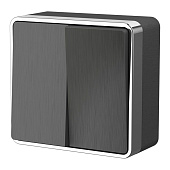 Выключатель 2-кл Gallant графит рифленый/W5020004 Выключатель 2-кл Gallant графит рифленый/W5020004