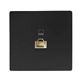 Розетка компьютерная накладная RJ45 cat 5e, цвет черн. бархат, Lezard LETO Розетка компьютерная накладная RJ45 cat 5e, цвет черн. бархат, Lezard LETO