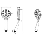 Ручной душ Вега 3 режима черный матовый AQ2003MB Aquatek Ручной душ Вега 3 режима черный матовый AQ2003MB Aquatek