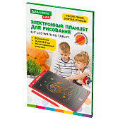 Электронный планшет для рисования Brauberg KIDS, диагональ 8,5 дюймов, 15х23 см, цветной, 665301 Электронный планшет для рисования Brauberg KIDS, диагональ 8,5 дюймов, 15х23 см, цветной, 665301