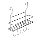 Полка на рейлинг малая с крючками, хром MX-402 Полка на рейлинг малая с крючками, хром MX-402