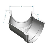 Угловой элемент 135° Docke PREMIUM, Пломбир Ral:9003 