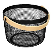 Корзина для хранения овощей и фруктов MARMITON, 25,5х17 см,металл,черная 17646 Корзина для хранения овощей и фруктов MARMITON, 25,5х17 см,металл,черная 17646