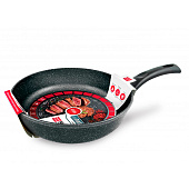  Сковорода 28см "Каменная", Черный гранит, НЕВА 18128 