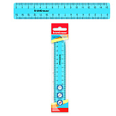  Линейка 15см пластиковая Pastel голубой в флоупаке ErichKrause, 49536 