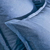  Наволочка SL Home "Деним" 70х70+2 см, цв.синий, 100% жатый хлопок 10245434 