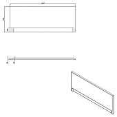  Панель фронтальная для ванны Lorena Universal Type 1 150 Cersanit 