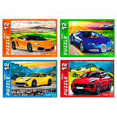 Пазлы 12 элементов Крутые автомобили П12-1555 Пазлы 12 элементов Крутые автомобили П12-1555