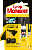 Клей Супер Момент влагостойкий на блист. 3г Клей Супер Момент влагостойкий на блист. 3г