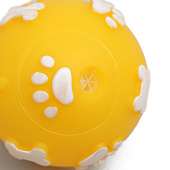  Мячик пищащий Лапки для собак, 5,5 см, жёлтый, 6244390 