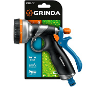  Поливочный пистолет,курок сзади, металлический с TPR GRINDA  RM-8 8-427143 