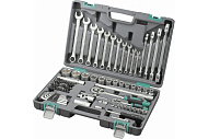 Набор инструментов, 88 предм., 1/2", 1/4", CrV, пластиковый кейс, Stels 14109