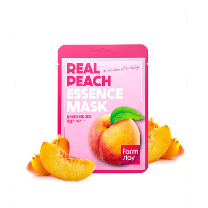  Farmstay Тканевая маска с экстрактом персика Real Peach Essence Mask 23 мл 