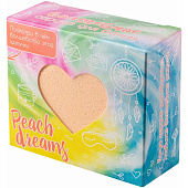  Шипучая соль для ванны Лаборатория Катрин Peach dreams с пеной и радужными разводами 130 г (сердце) 