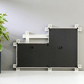 Фоторамка 10х15 пластик на 2 фото Прямые линии белая 325х225х2 5074889 Фоторамка 10х15 пластик на 2 фото Прямые линии белая 325х225х2 5074889