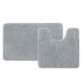 Набор ковриков для ванны и туалета 50х80 и 50х50 серый микрофибра BSET02Mi13 Iddis Набор ковриков для ванны и туалета 50х80 и 50х50 серый микрофибра BSET02Mi13 Iddis