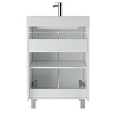 Тумба Контраст напольная 60 белая без ящика с раковиной Como 60 Айсберг Тумба Контраст напольная 60 белая без ящика с раковиной Como 60 Айсберг