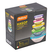 Набор из 5-ти мисок с крышками Mallony INSALATO 007177 Набор из 5-ти мисок с крышками Mallony INSALATO 007177