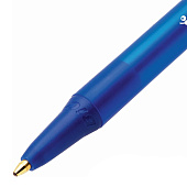 Ручка шариковая автоматическая BIC Round Stic Clic, синяя, корпус синий, 1мм, 926376