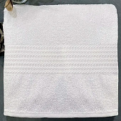  Полотенце Маруся, 100х150 см, махра, белый 