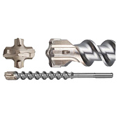 Бур по бетону 10x160мм SDS-plus, c крест. пластиной Makita 4Cutter Бур по бетону 10x160мм SDS-plus, c крест. пластиной Makita 4Cutter