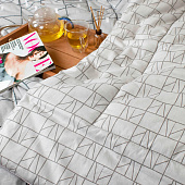  Комплект постельного белья Cleo сатин Notte Bianca с одеялом евро макси 32/005-NBOL 