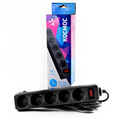 Сетевой фильтр 5х1,8м черный КОСМОС Сетевой фильтр 5х1,8м черный КОСМОС