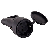  Розетка с/з, 16А  каучук IP44 Вихрь 