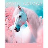  Тетрадь А5 96л скрепка клетка пласт.обл. Pastel Animals серия (30) /96Т5В1пл/ 