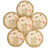 Набор бумажной посуды Счастливый медвежонок, 12 предметов, 10844251 Набор бумажной посуды Счастливый медвежонок, 12 предметов, 10844251