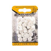 Заглушки декорат.12мм белые (30 шт) "Element"