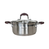 Кастрюля c крышкой 18х8,5 см. 2,1 л. нерж. сталь Тофу / Toffee Es TOFL18BE101