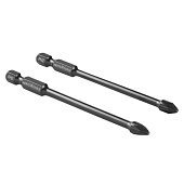Биты PH2 90мм, хвостовик Е1/4", 2шт, Vertextools Биты PH2 90мм, хвостовик Е1/4", 2шт, Vertextools