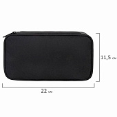 Пенал-косметичка BRAUBERG, 1 отделение, органайзер, полиэстер, 22х11,5x6 см, черный, 272309 Пенал-косметичка BRAUBERG, 1 отделение, органайзер, полиэстер, 22х11,5x6 см, черный, 272309