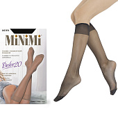 Гольфы женские MINIMI Gamb. Dolce 20 (2 пары) Nero единый размер