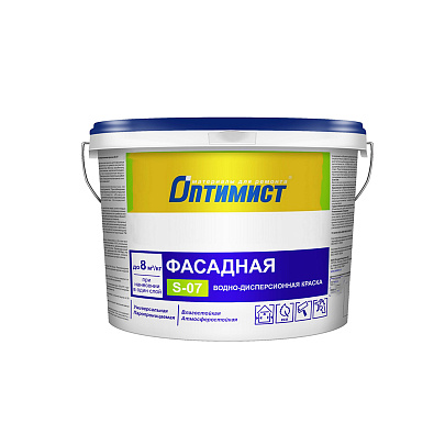 В/Д краска фасадная Оптимист S-07 14 кг В/Д краска фасадная Оптимист S-07 14 кг