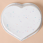  Форма силиконовая для выпечки KONFINETTA «Сердце», 25?23?3,5 см цвет белый 9687230 
