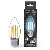 Лампа LED филамент. 7Вт E27, свеча, 4100К нейтр. бел. GAUSS Лампа LED филамент. 7Вт E27, свеча, 4100К нейтр. бел. GAUSS